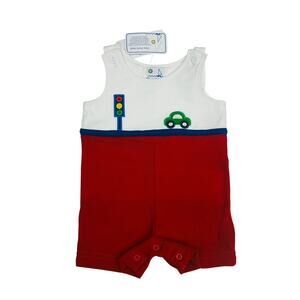 NWT Florence Eiseman 18M Knit Shortall with Car